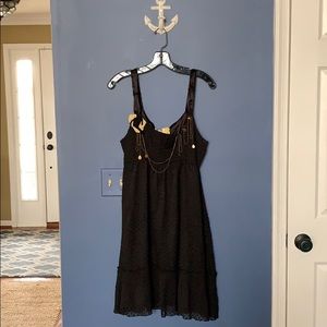 Black dress with fun detail in front!